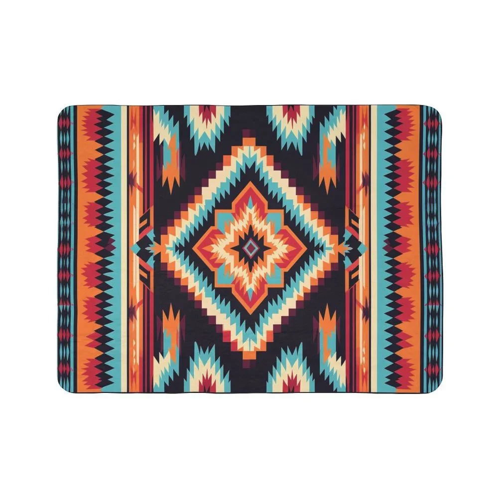 ✨ Ultra-Soft Native Sherpa Blanket | Southwestern Fleece Throw